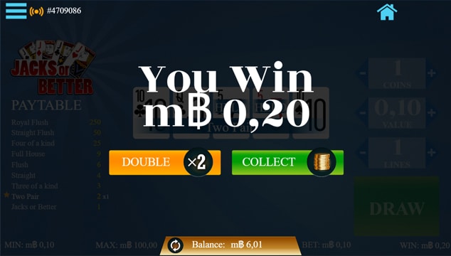 Video Poker ht Gamble or collect