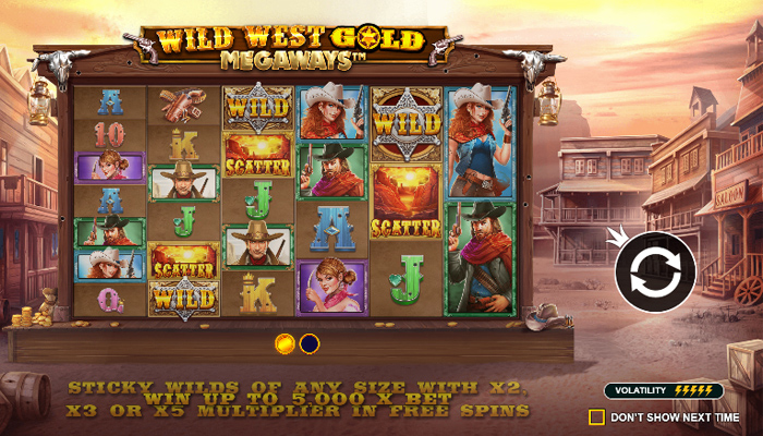 wild west gold megaways speelveld