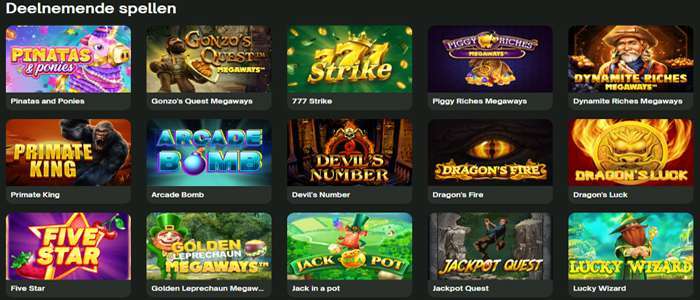 ComeOn! Red Tiger deelnemende spellen september